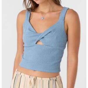 NWT O'Neill Jayde Twist Knit Tank with Cut Out Size Medium